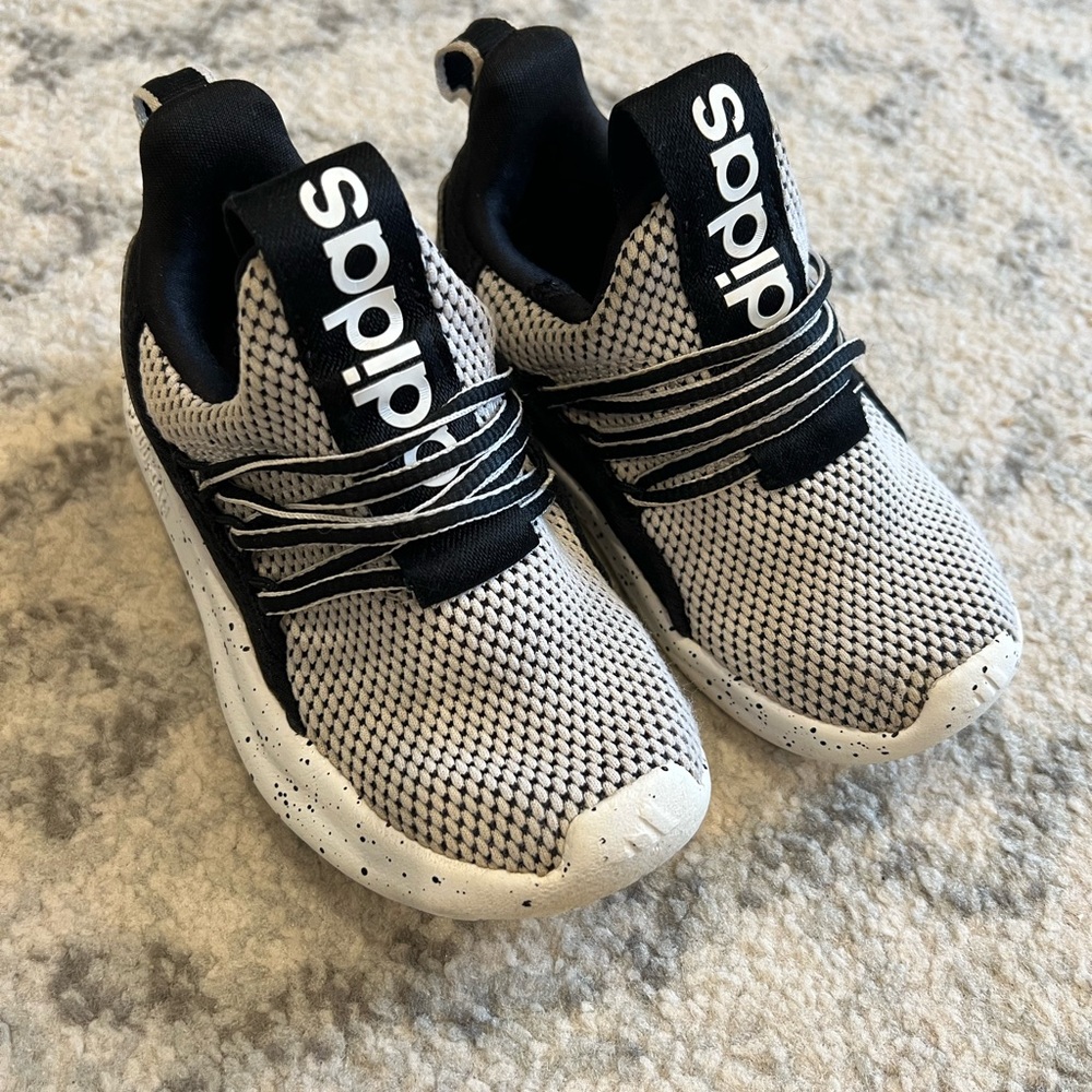 Adidas Kids Black and White Mesh Sneakers